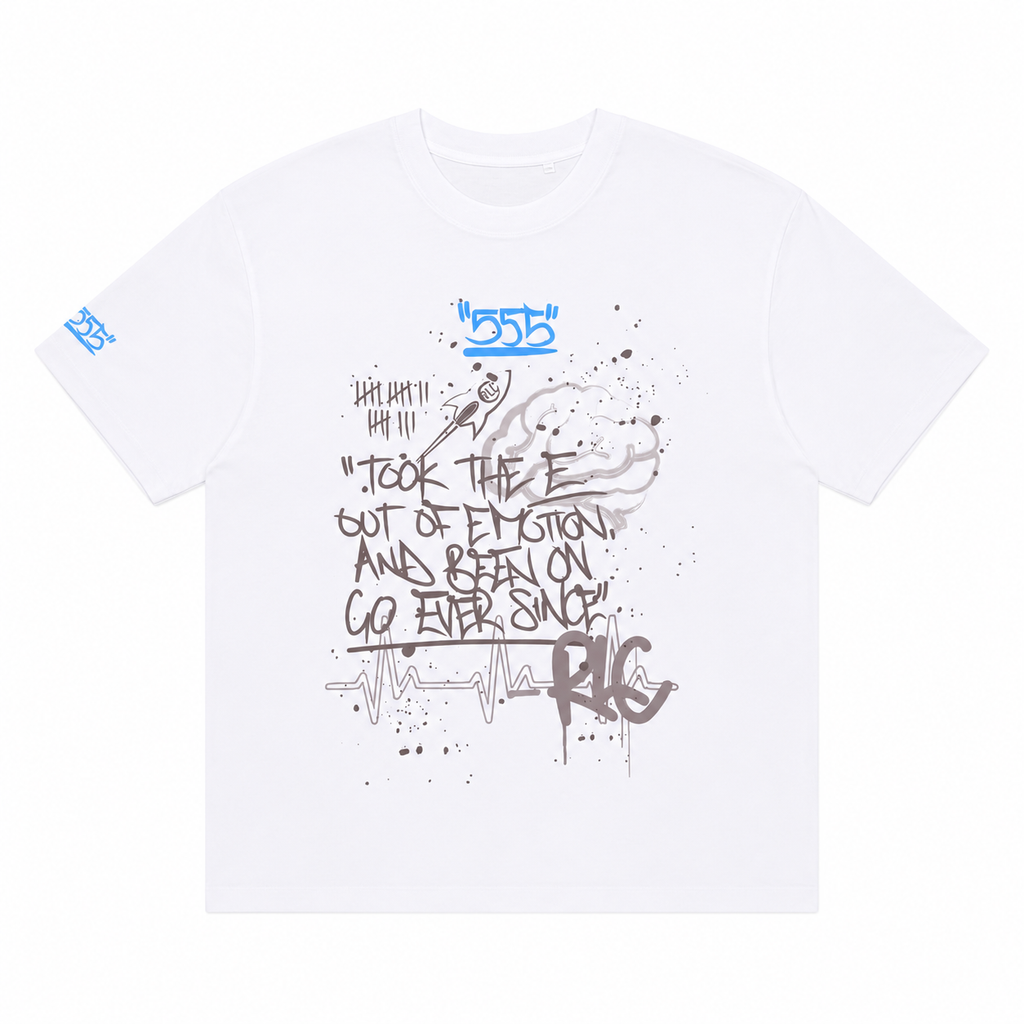 Motion Over Emotion Tee – White