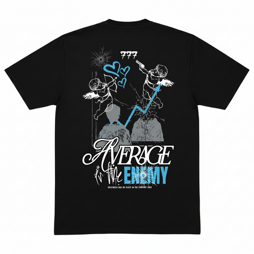 Average is the enemy Tee - Black